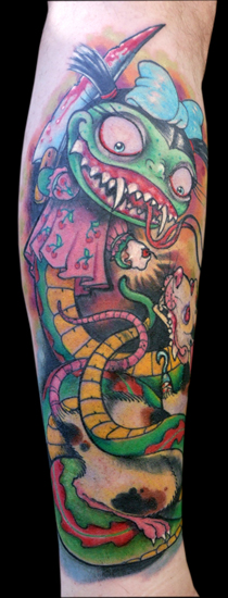 Tattoos - Cartoon tattoos - snake 